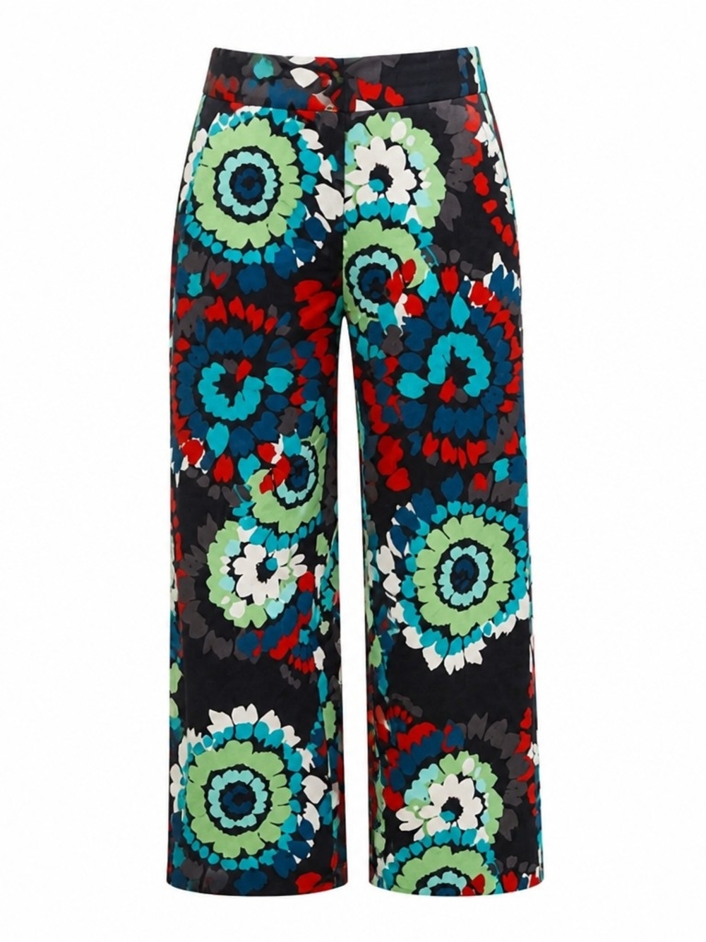 Madison Navy Floral Print Pantr with Red and Blue Accents